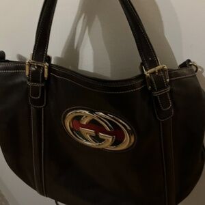 Vintage Gucci leather brown crossbody